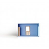 Maison de poupée design - Grande pièce - Bleu